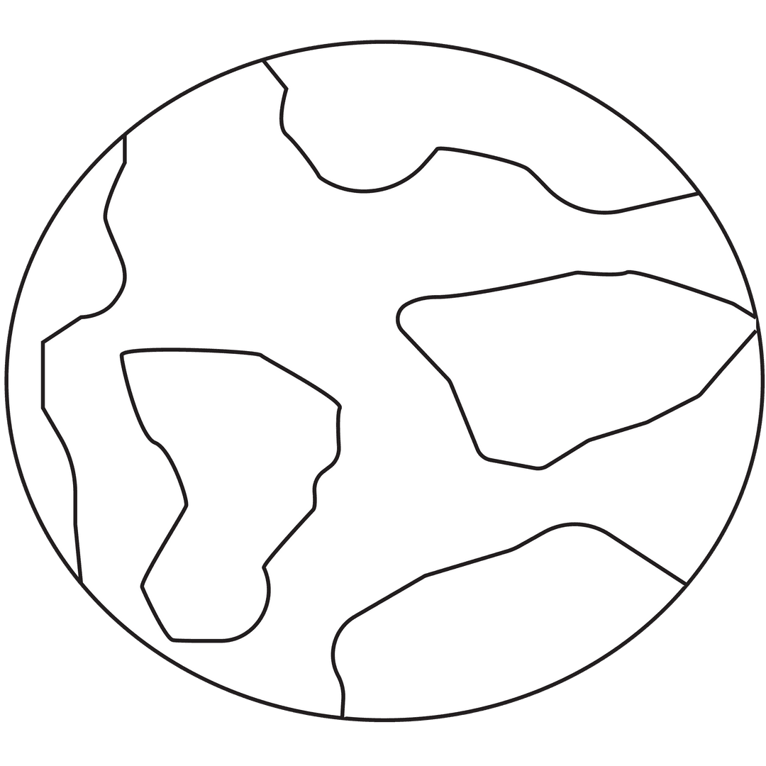 Minimalist Transparent Globe Illustration on Clear Background