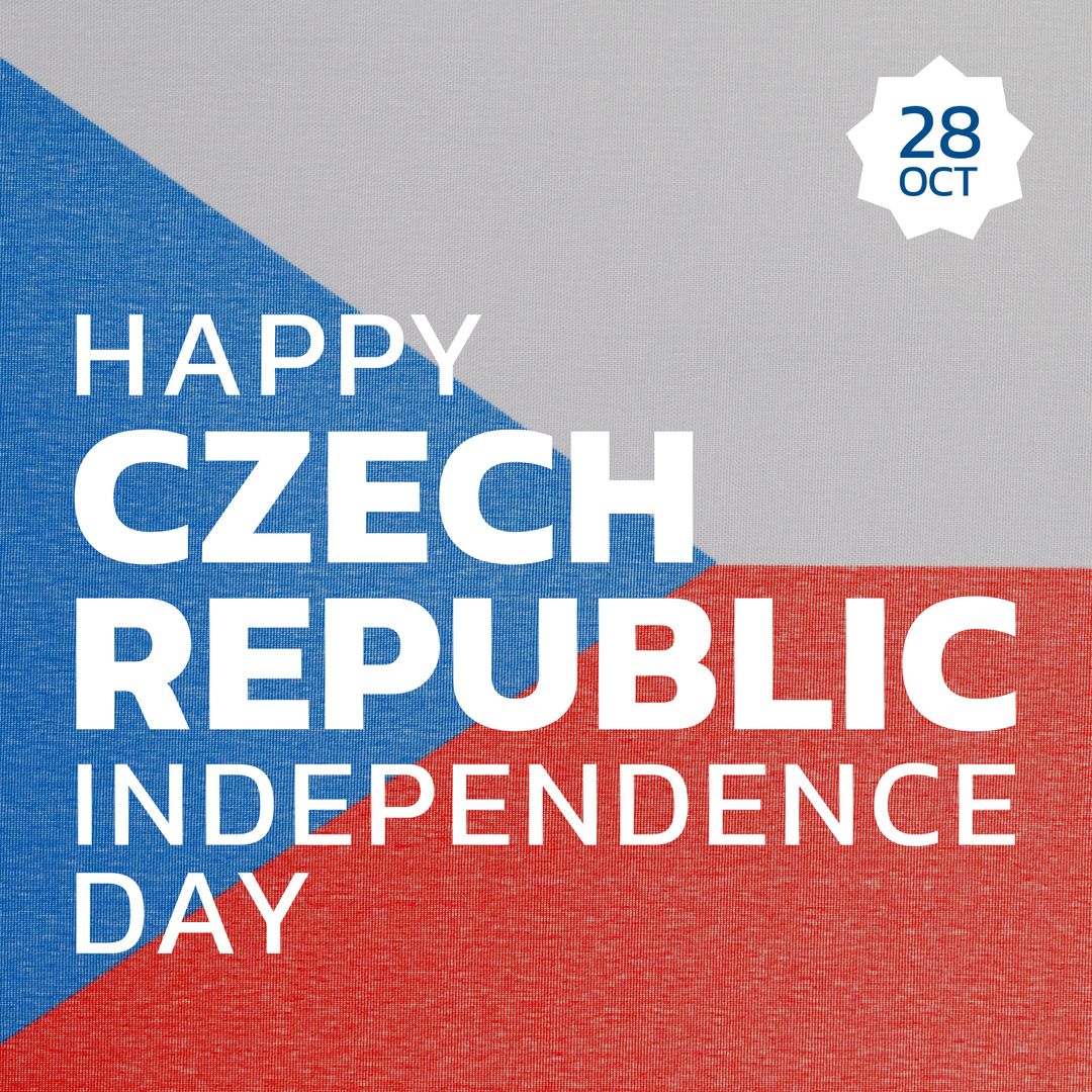 Independence Day Celebration of Czech Republic with National Flag