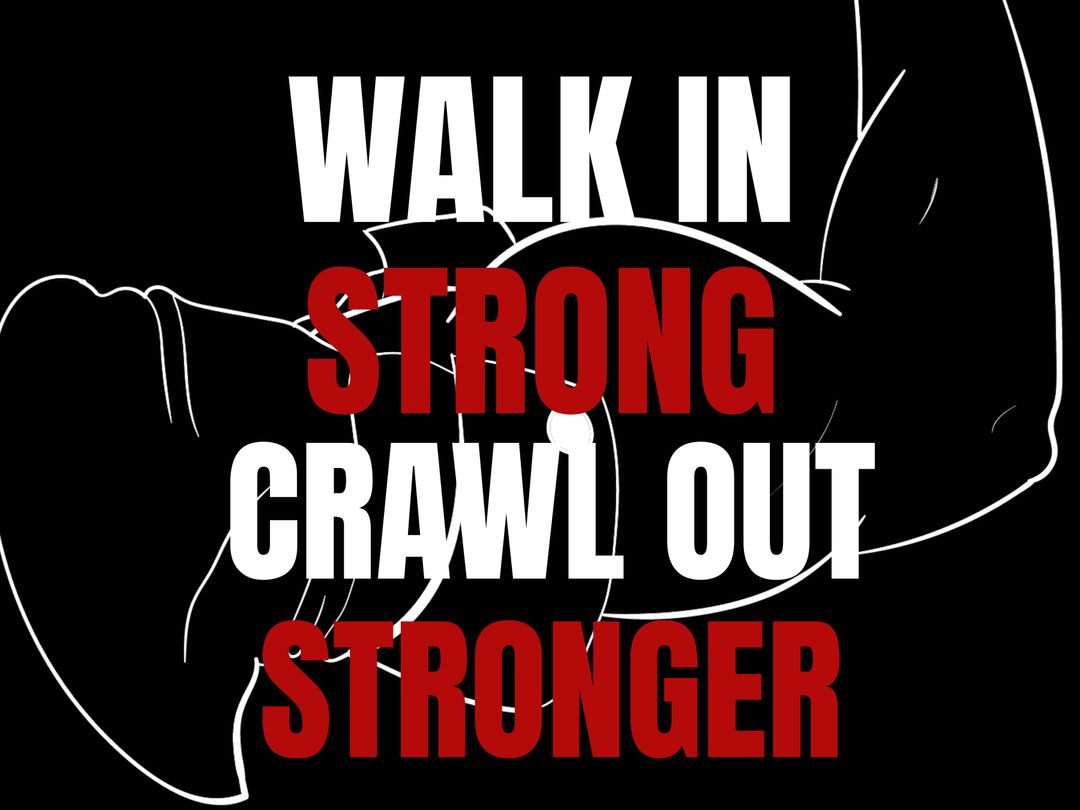 Bold Motivational Fitness Quote on Black Background