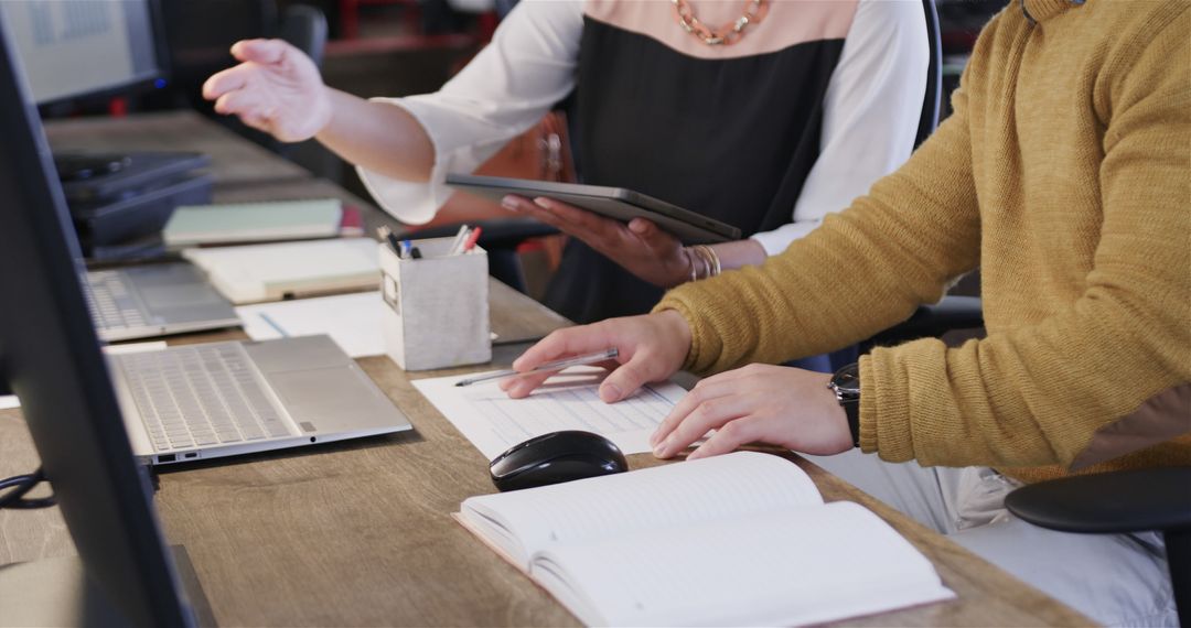 Collaborative Office Meeting with Digital Devices