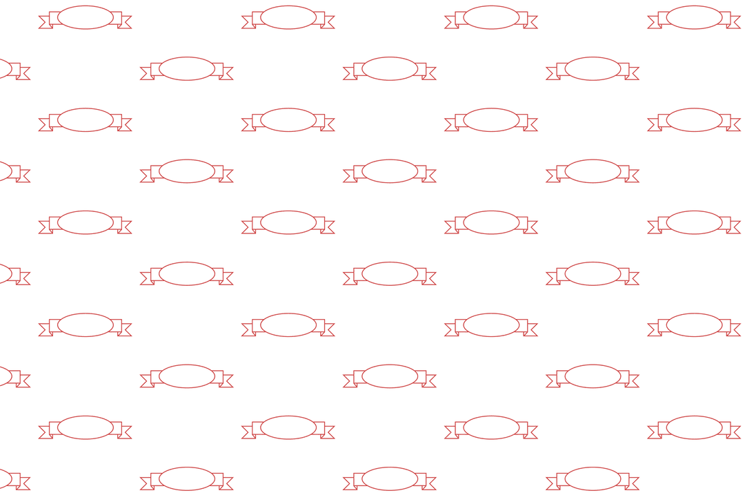 Red Decorative Signs Repeating Pattern on Transparent Background