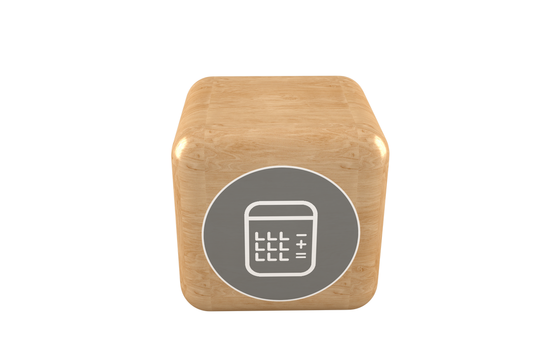 Transparent Wooden Brick with Calculator Icon for Social Media Design - Download Free Stock Images Pikwizard.com