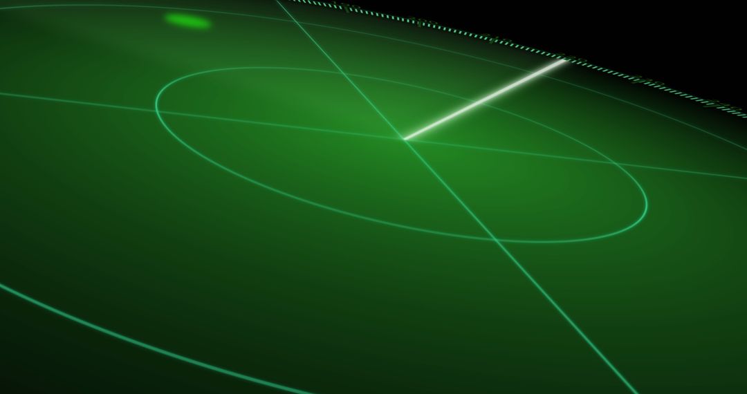 Green Radar Screen with Moving Points on Black Background