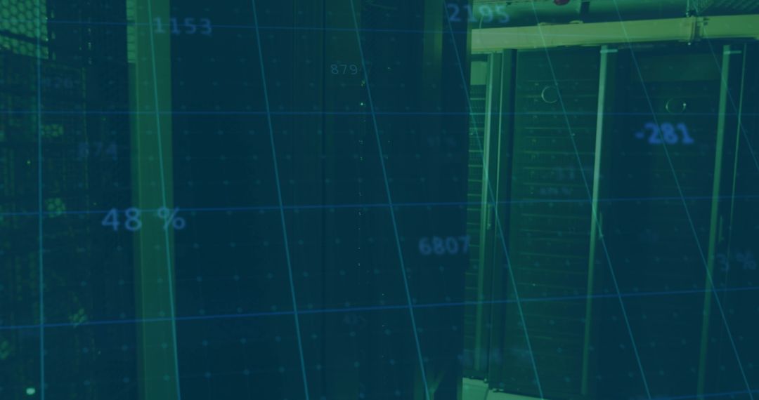 Digital Data Processing Overlays in Modern Server Room