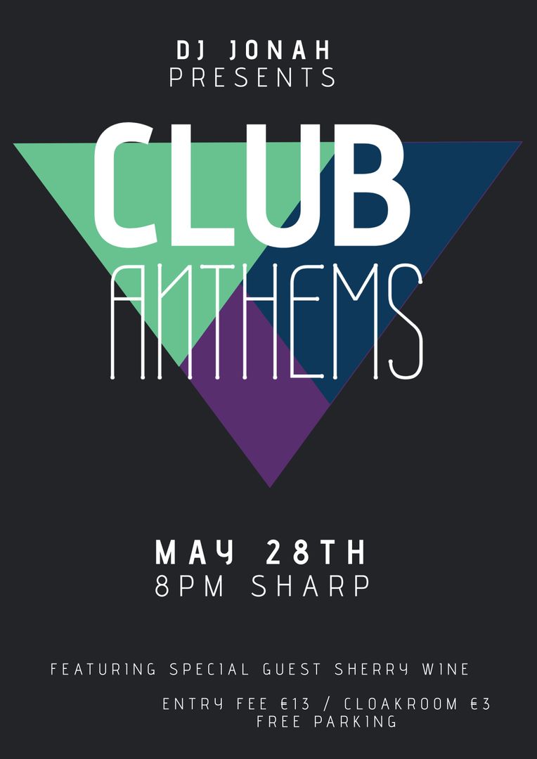 Dynamic Music Event Poster with Geometric Design