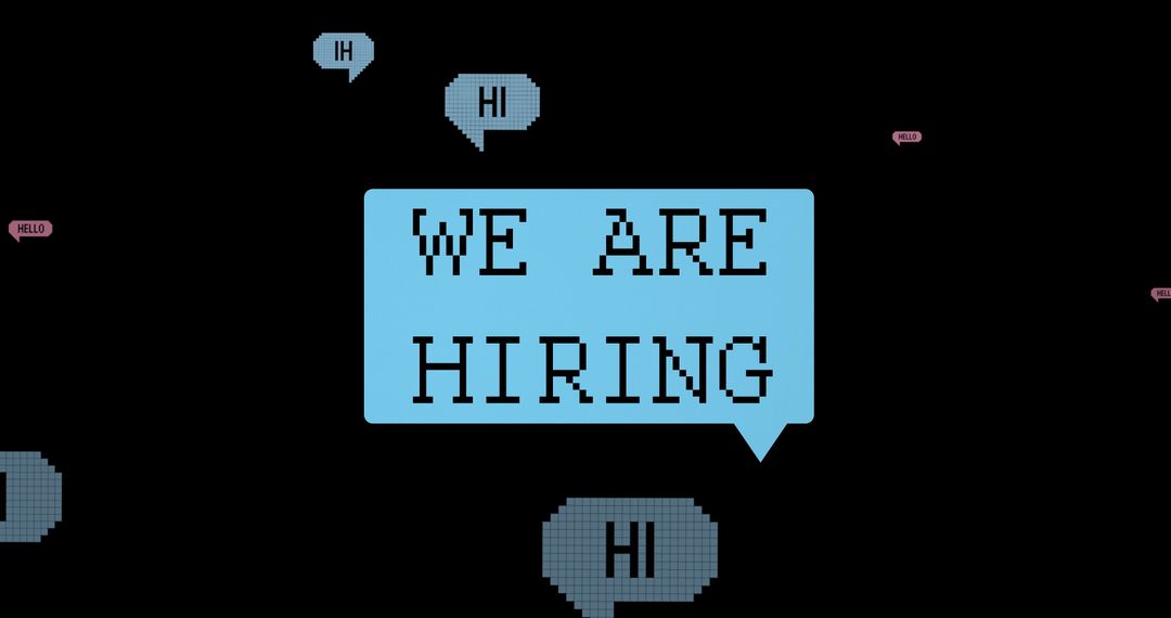 We Are Hiring Digital Message Announcement