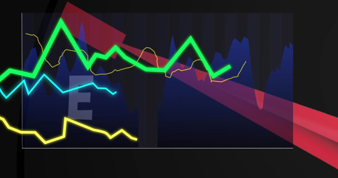 Digital Data Interface on Car Panel with Financial Trends