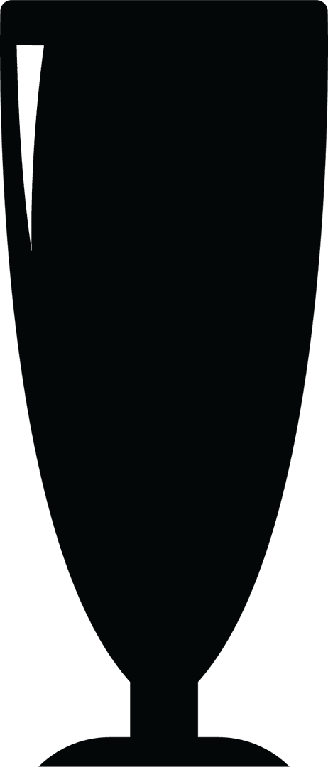 Sleek Black Glass on Transparent Background for Celebrations