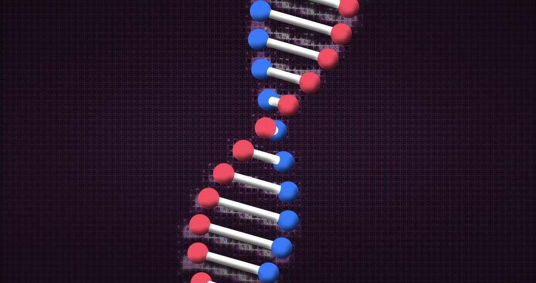 Dynamic 3D DNA Strand on Digital Background