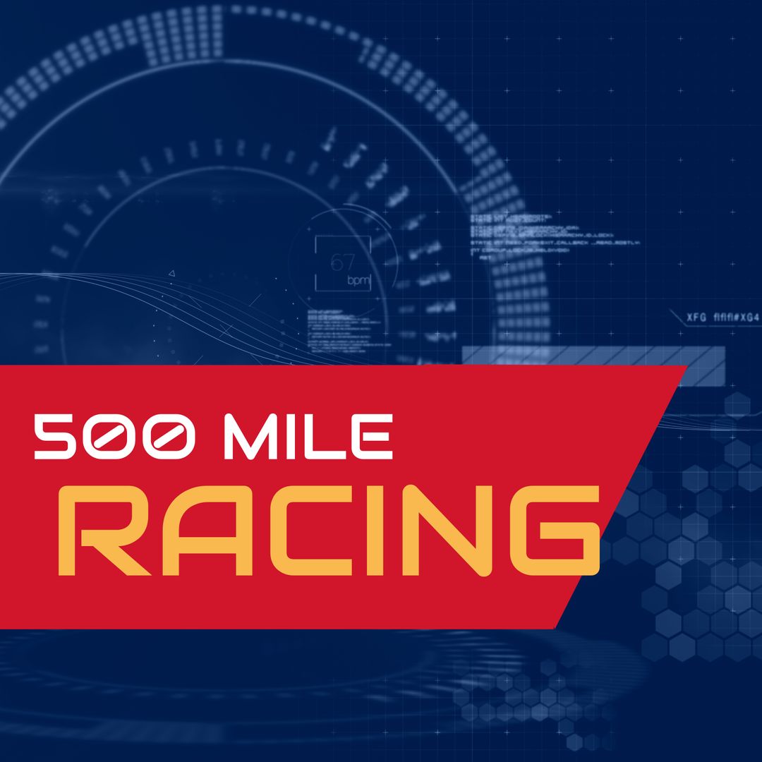 Futuristic Sports Racing Graphics with Bold Text Overlay