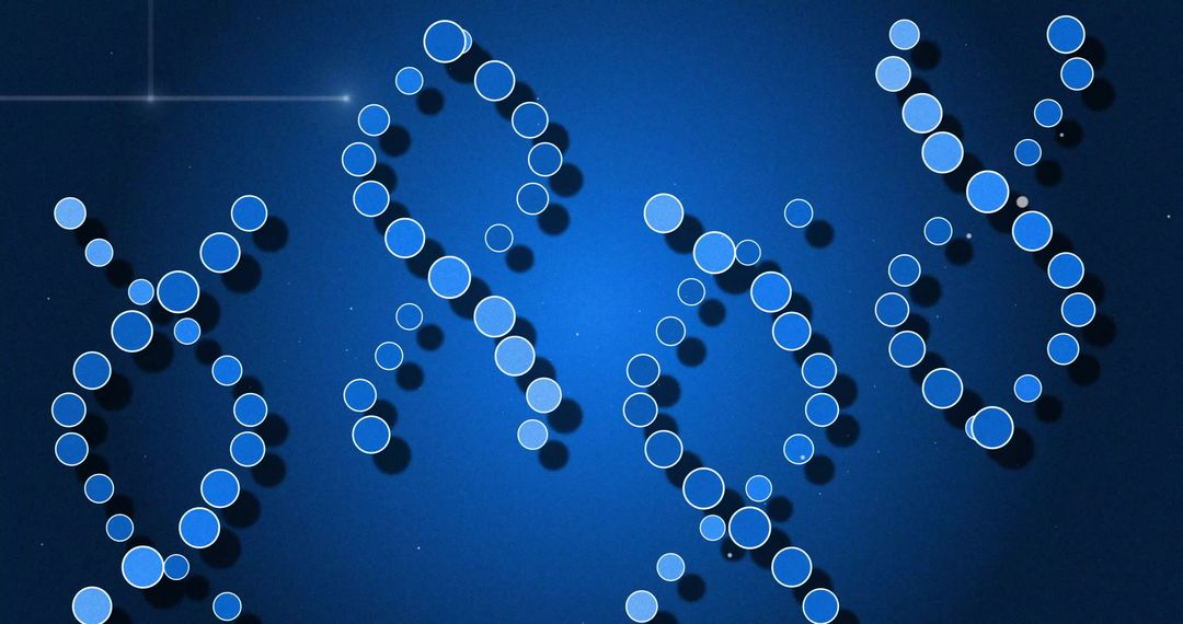 Innovative Digital DNA Data Processing on Blue Background