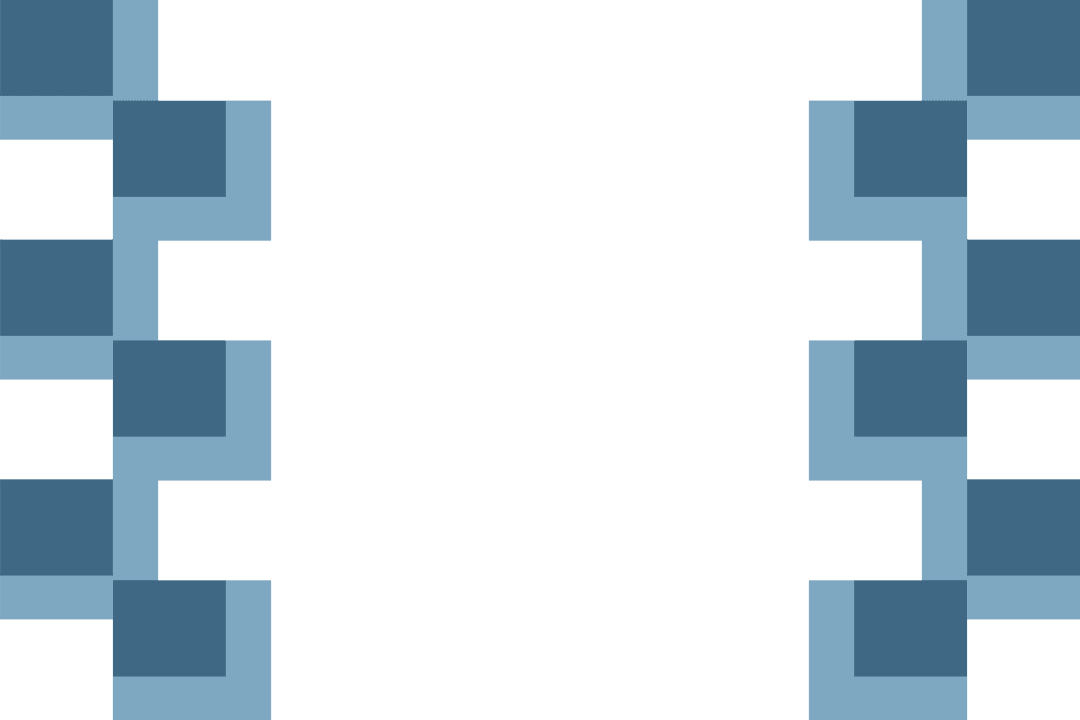 Digital Blue Cubes Surrounding Copy Space on Transparent Background