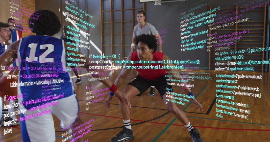 Basketball Players Strategy Analyzing Mixed with Code Visuals