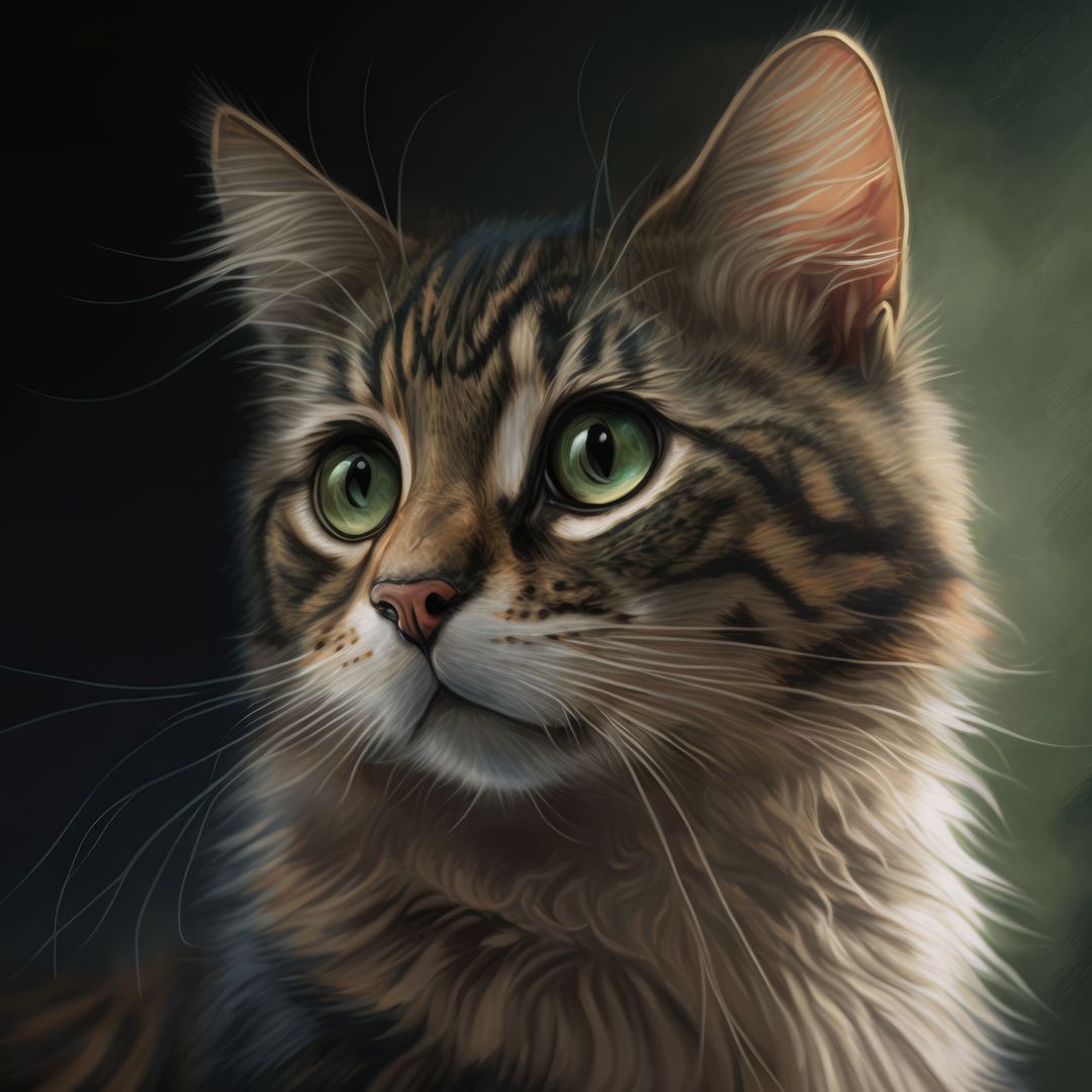 Close up of tabby cat with green eyes, created using generative ai technology - Free Images, Stock Photos and Pictures on Pikwizard.com
