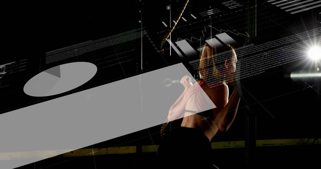 Futuristic Fitness Technology Concept with Data Interface