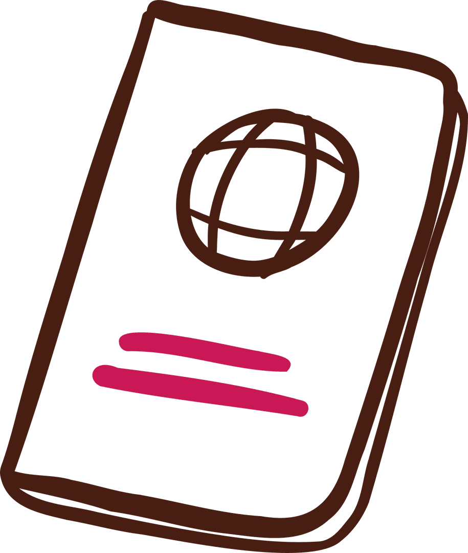 Stylized Passport Mockup on Transparent Background for Global Travel Themes