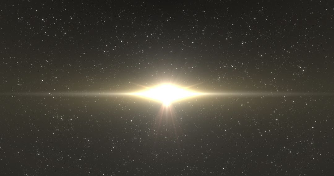 Bright Starburst with Celestial Gleam in Night Sky