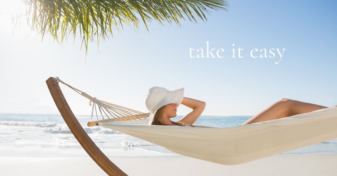 Tranquil Beach Hammock Lounge Promoting Relaxation