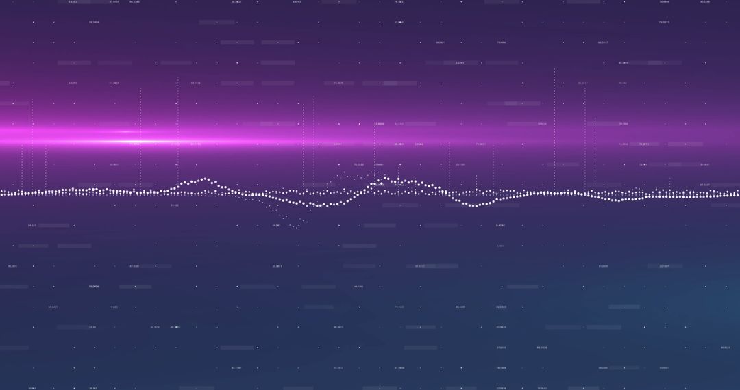 Futuristic Digital Waves on Gradient Background Interface