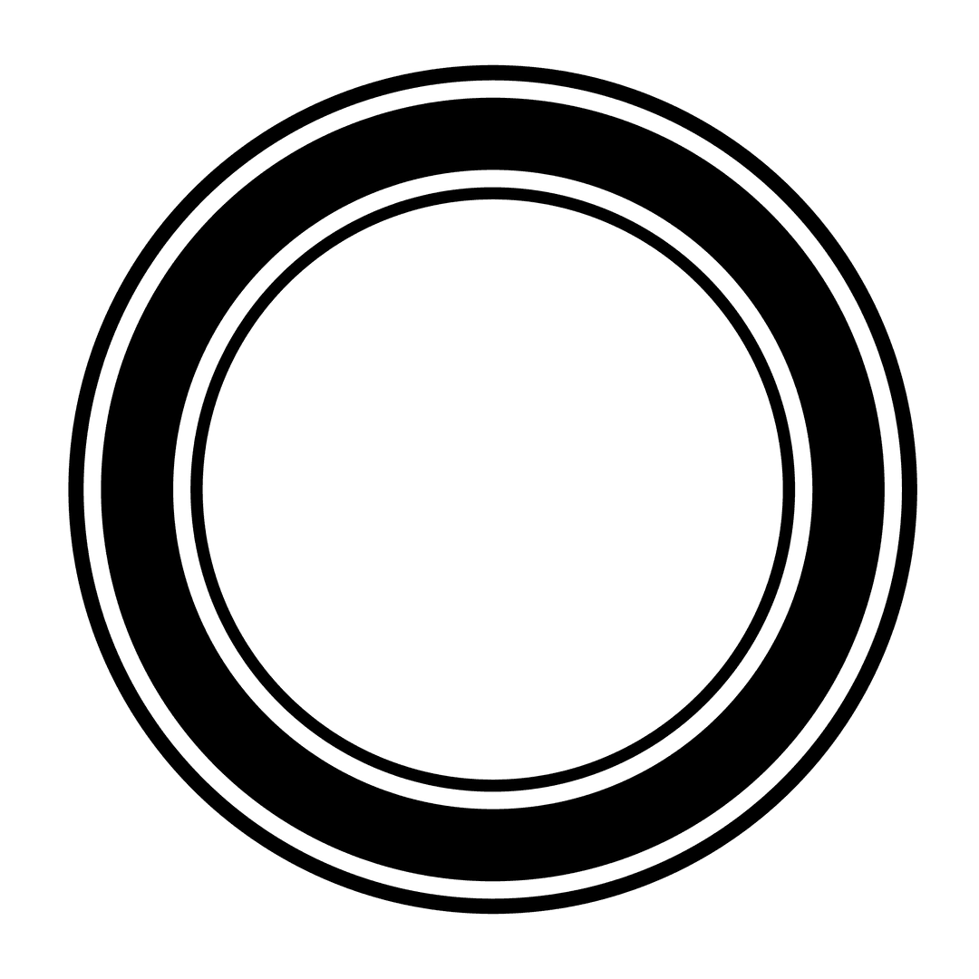 Minimalistic Solid Black Circle on Transparent Background