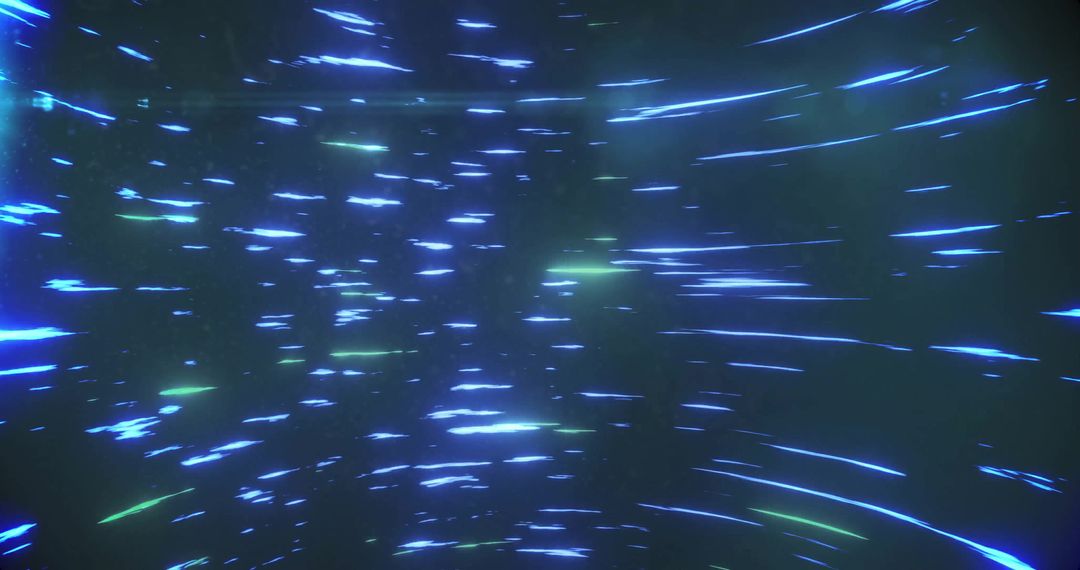 Vibrant Blue Light Trails in Abstract Digital Universe