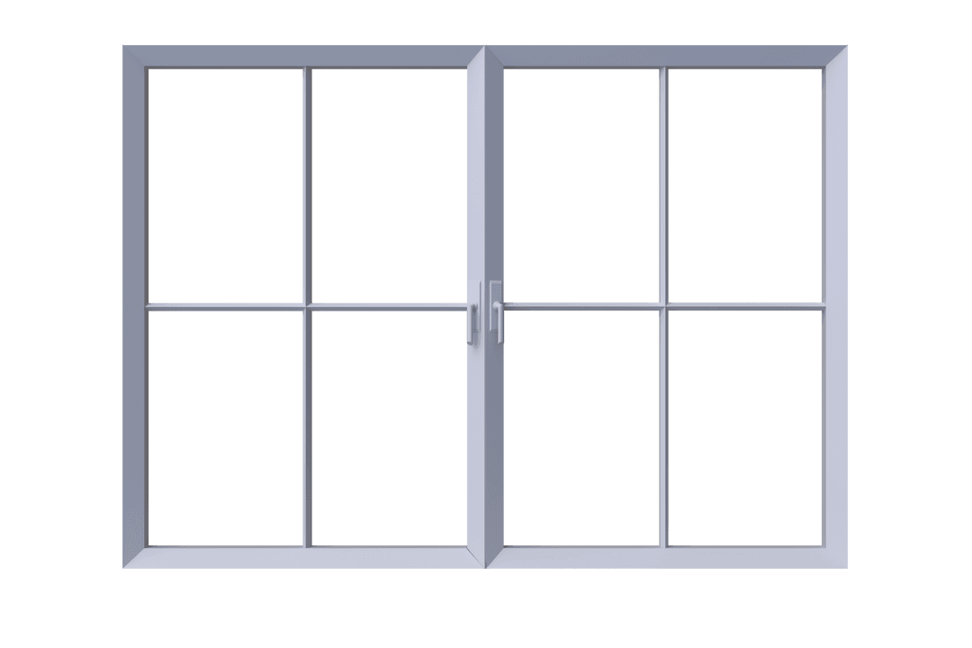 Digital Transparent Window Frame Home Design Icon Illustration