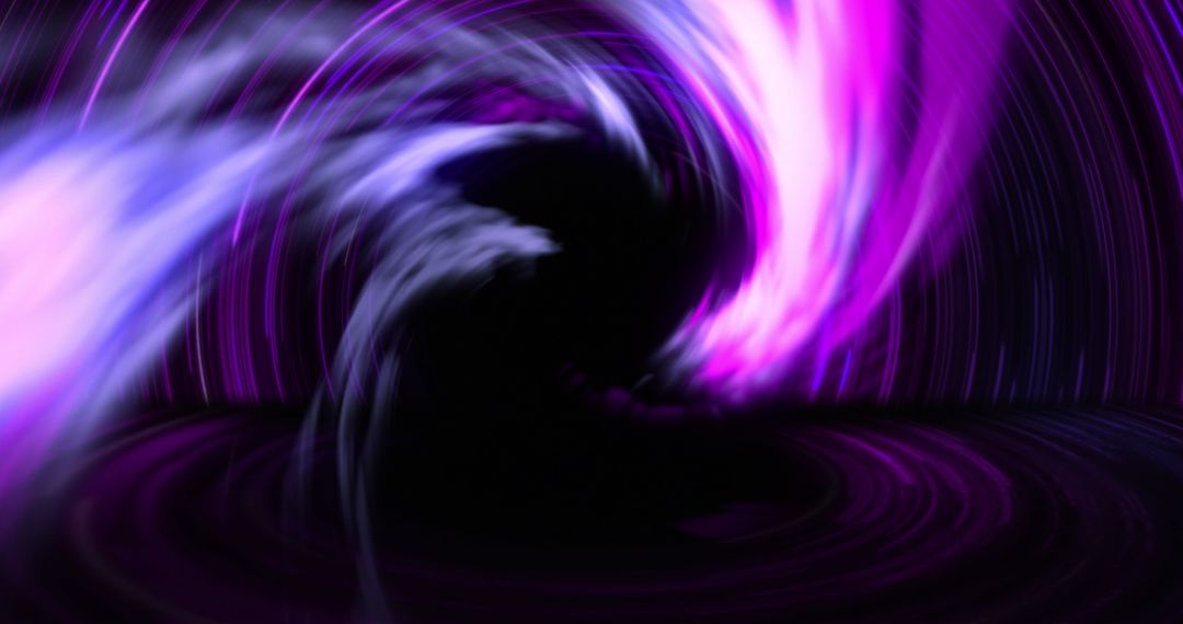 Vibrant Purple Nebula Swirls in Spiral Motion