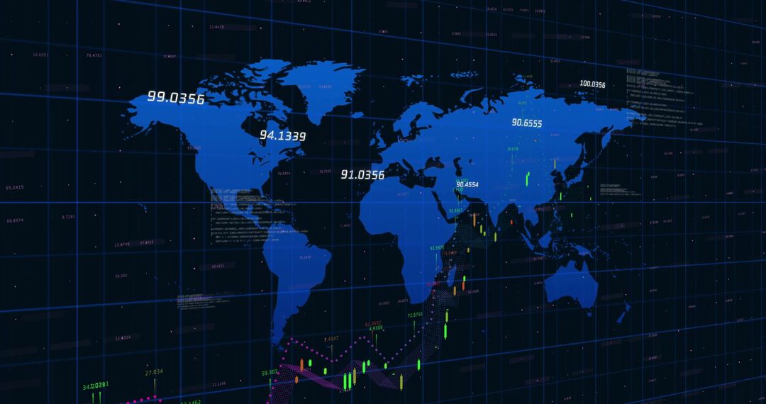 Global Financial Analysis with World Map and Numeric Data