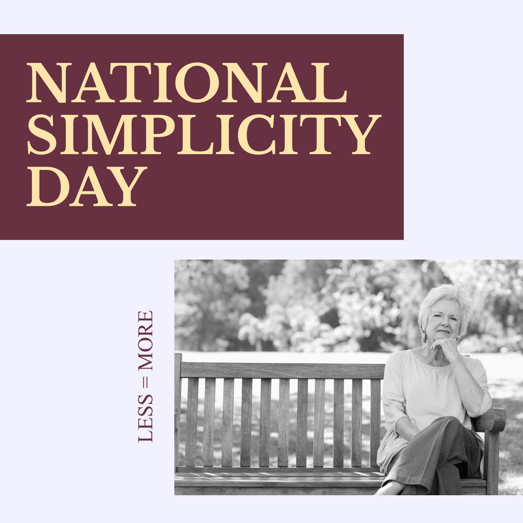 National Simplicity Day Celebration with Senior Woman