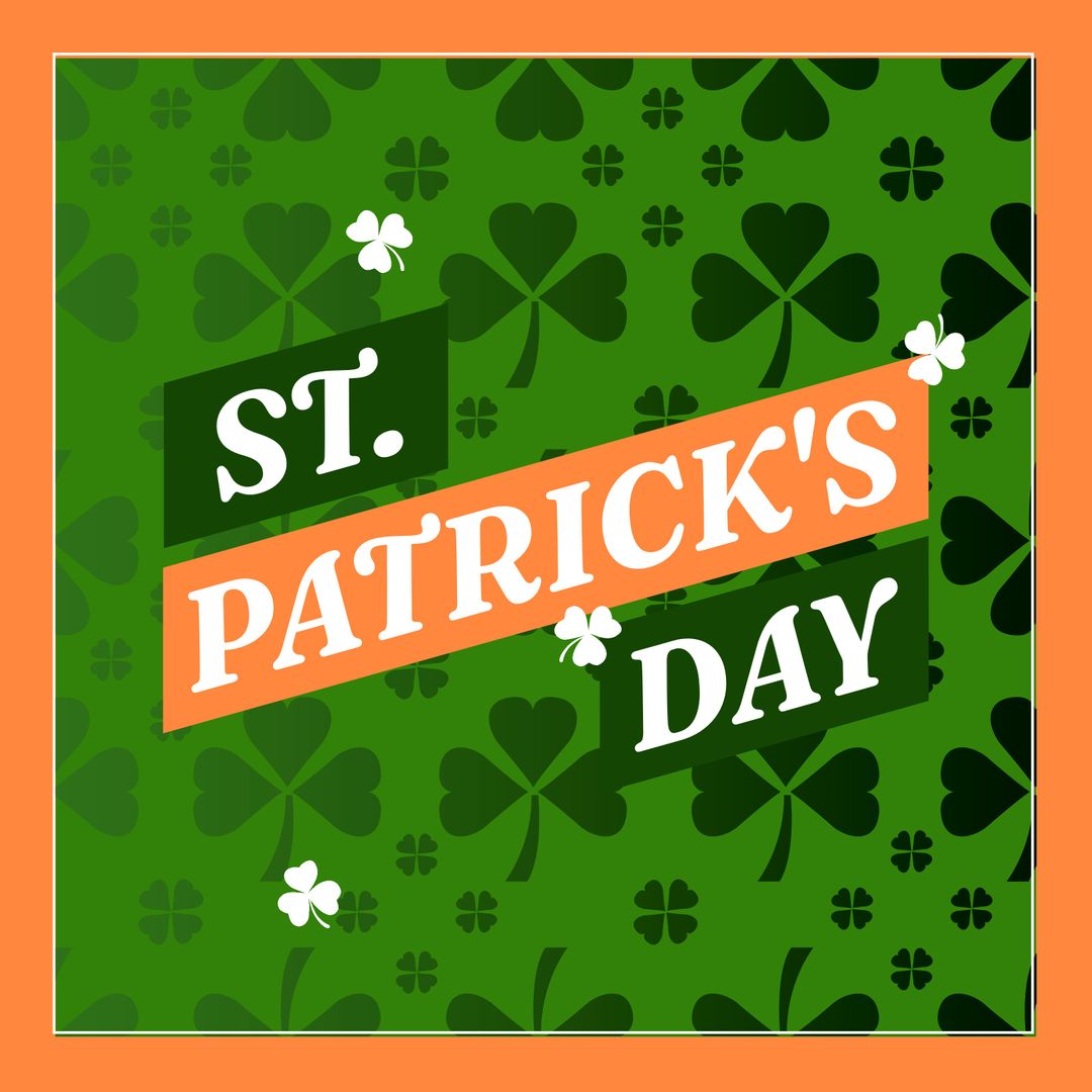 St. Patrick's day festive clover background design
