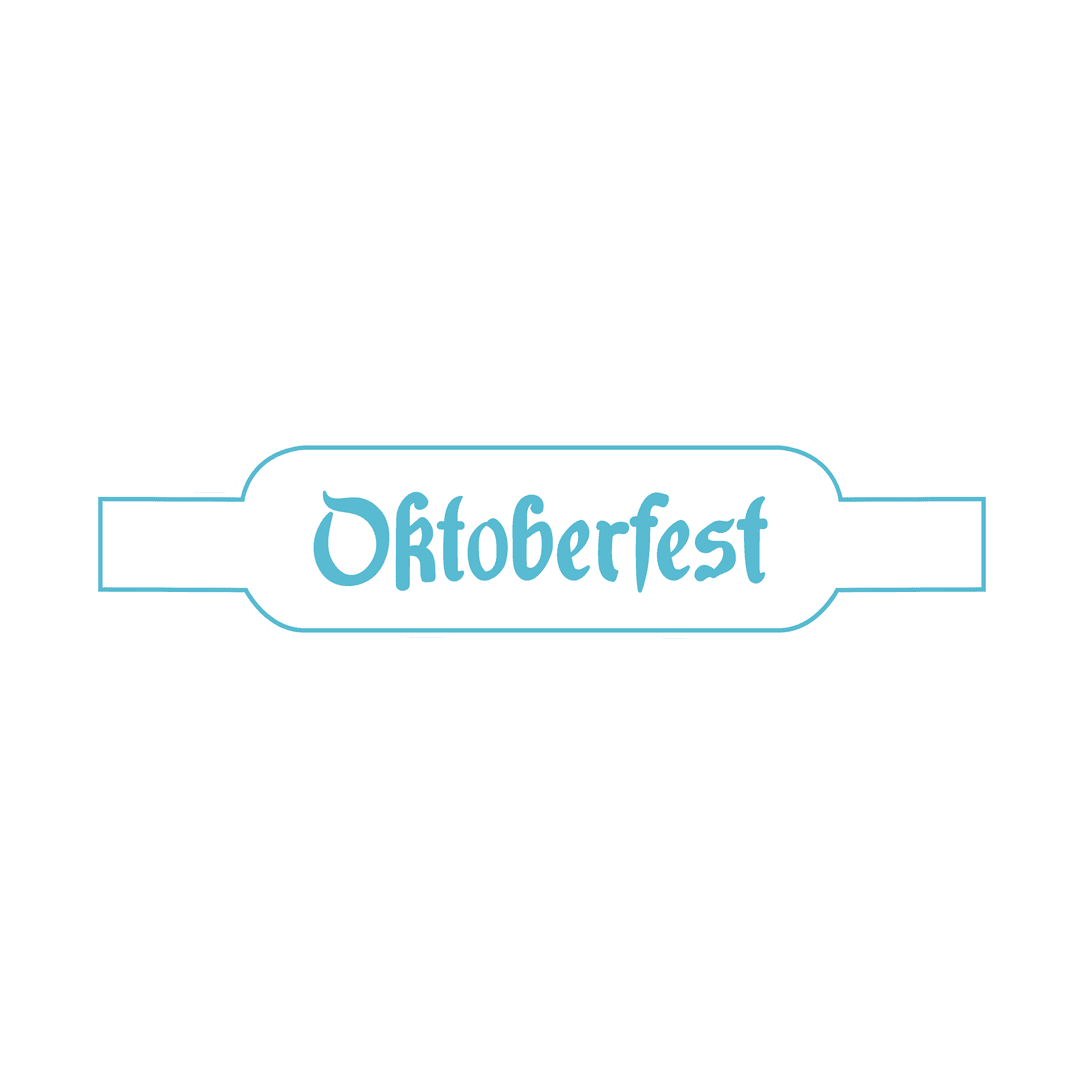 Oktoberfest Ribbon Banner on Transparent Background for Seasonal Celebrations
