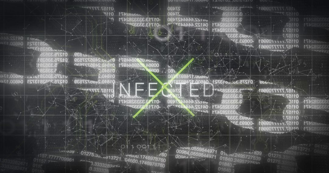 Blockchain Security Breach Concept with Digital Glitch Effect