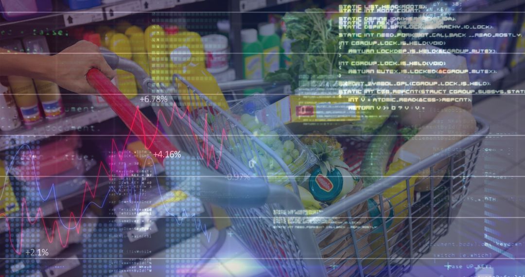 Digital Interface in Supermarket Shopping Concept