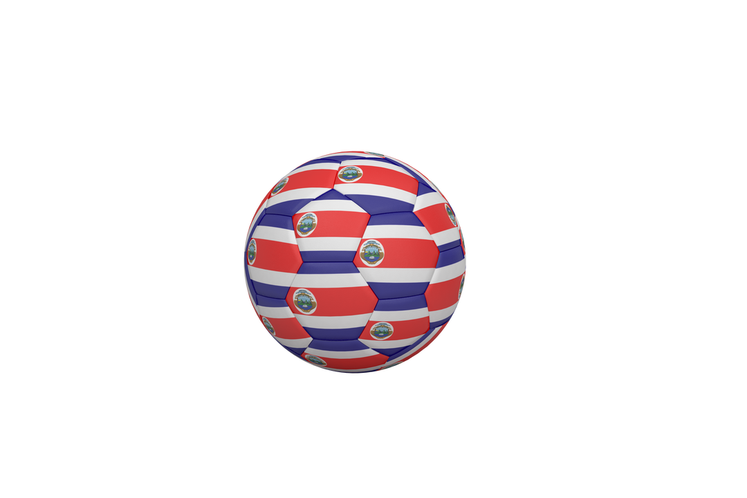 Transparent Football with Costa Rica Flag Pattern - Download Free Stock Images Pikwizard.com