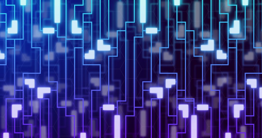 Neon Circuit Network background blue hues