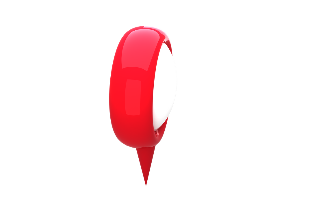 Transparent Red Navigation Marker with Glossy Finish - Download Free Stock Images Pikwizard.com