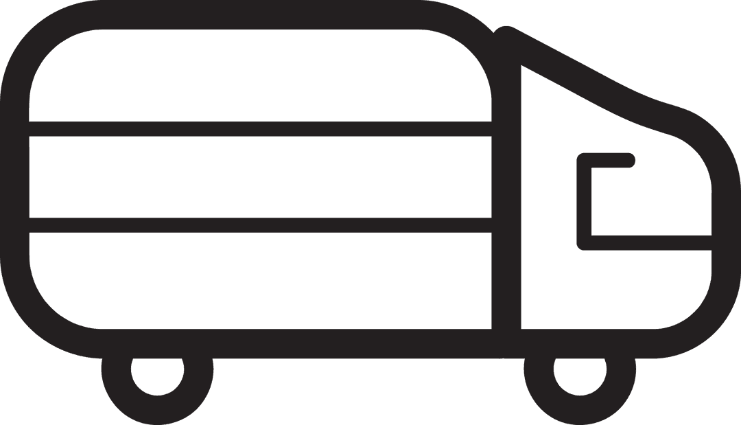 Minimalist Truck Symbol on Transparent Background for Delivery Icons