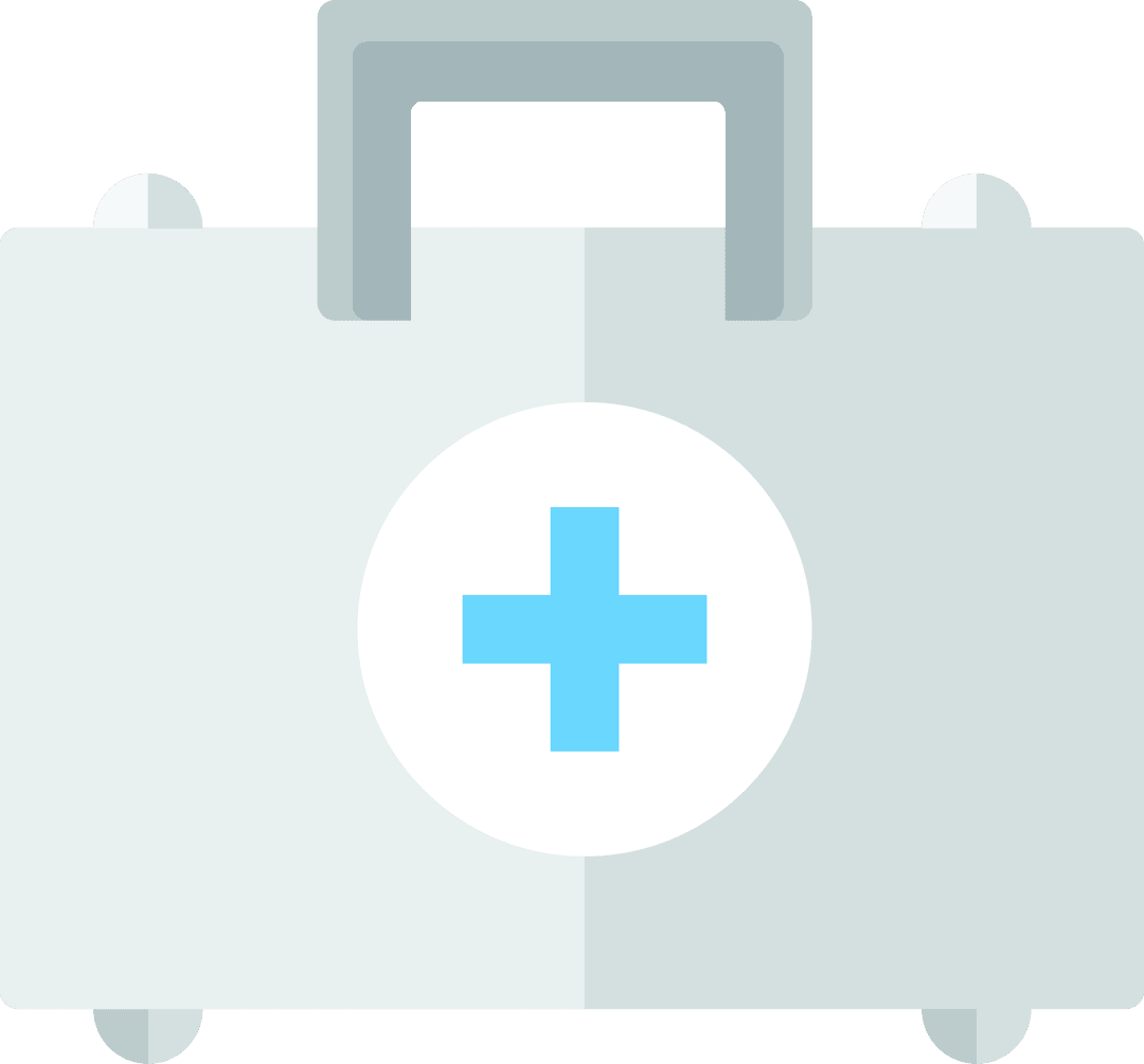 Transparent Vector Icon of White First Aid Kit Box