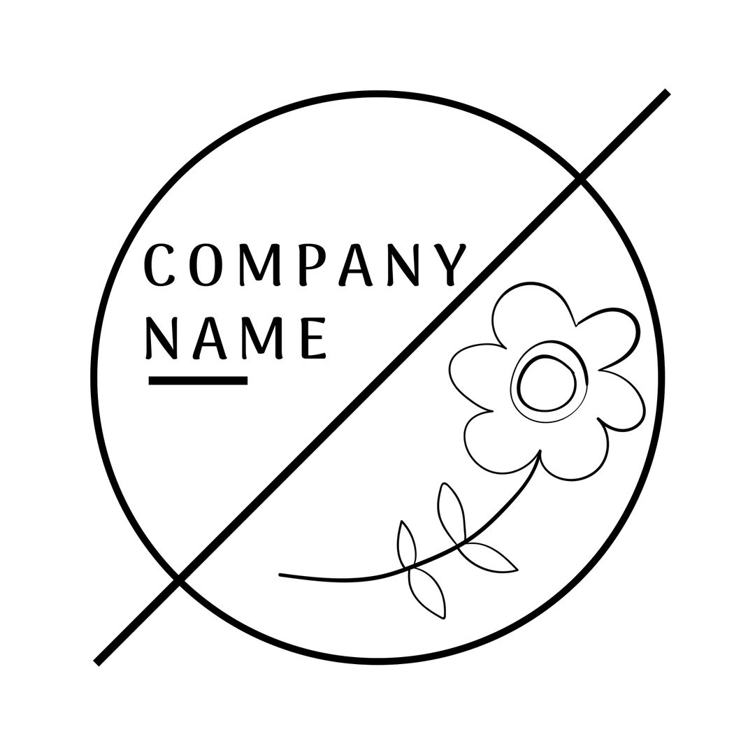 Minimalist Flower Logo with Customizable Text for Eco and Wellness Brands - Download Free Stock Templates Pikwizard.com