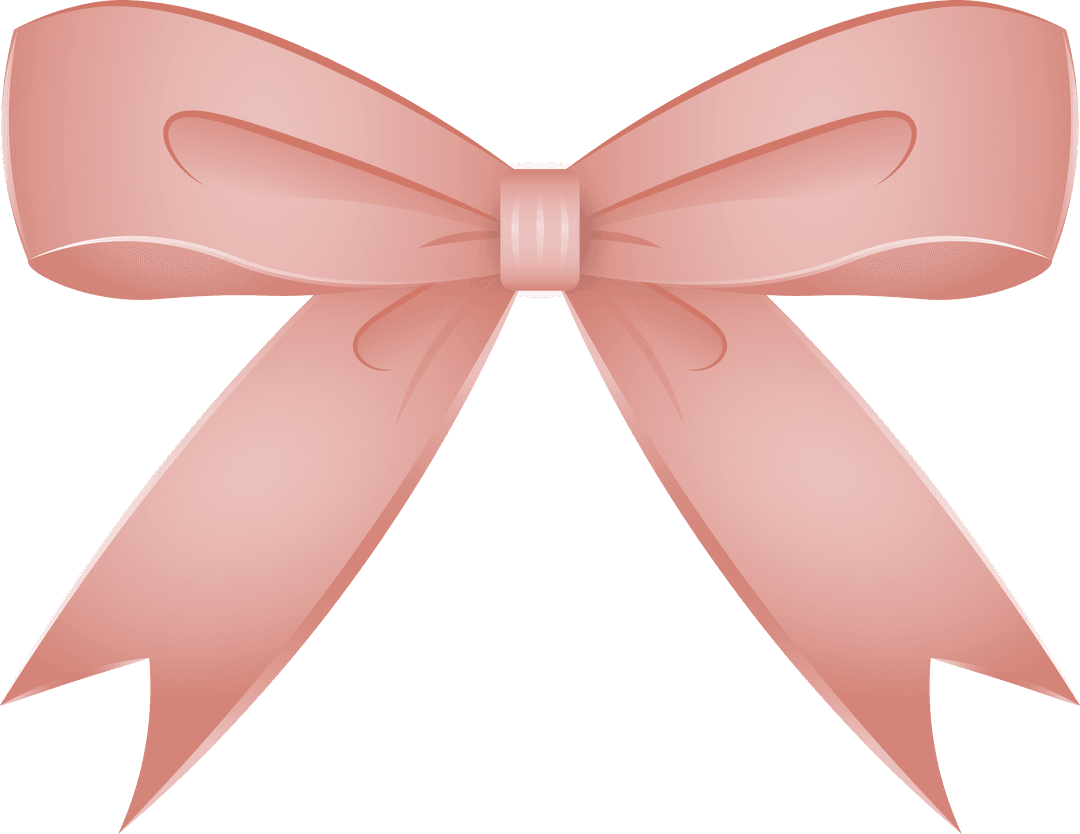 Pastel Pink Ribbon Bow Transparent Decoration