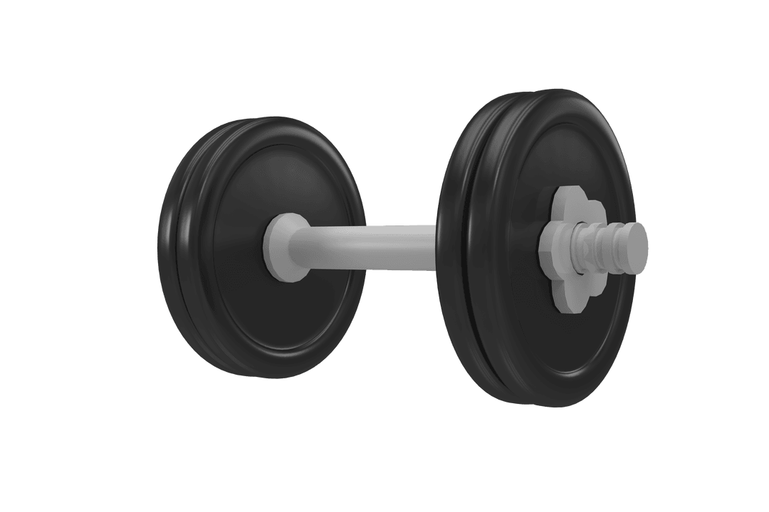 Transparent Black Metallic Dumbbell for Workout Inspiration