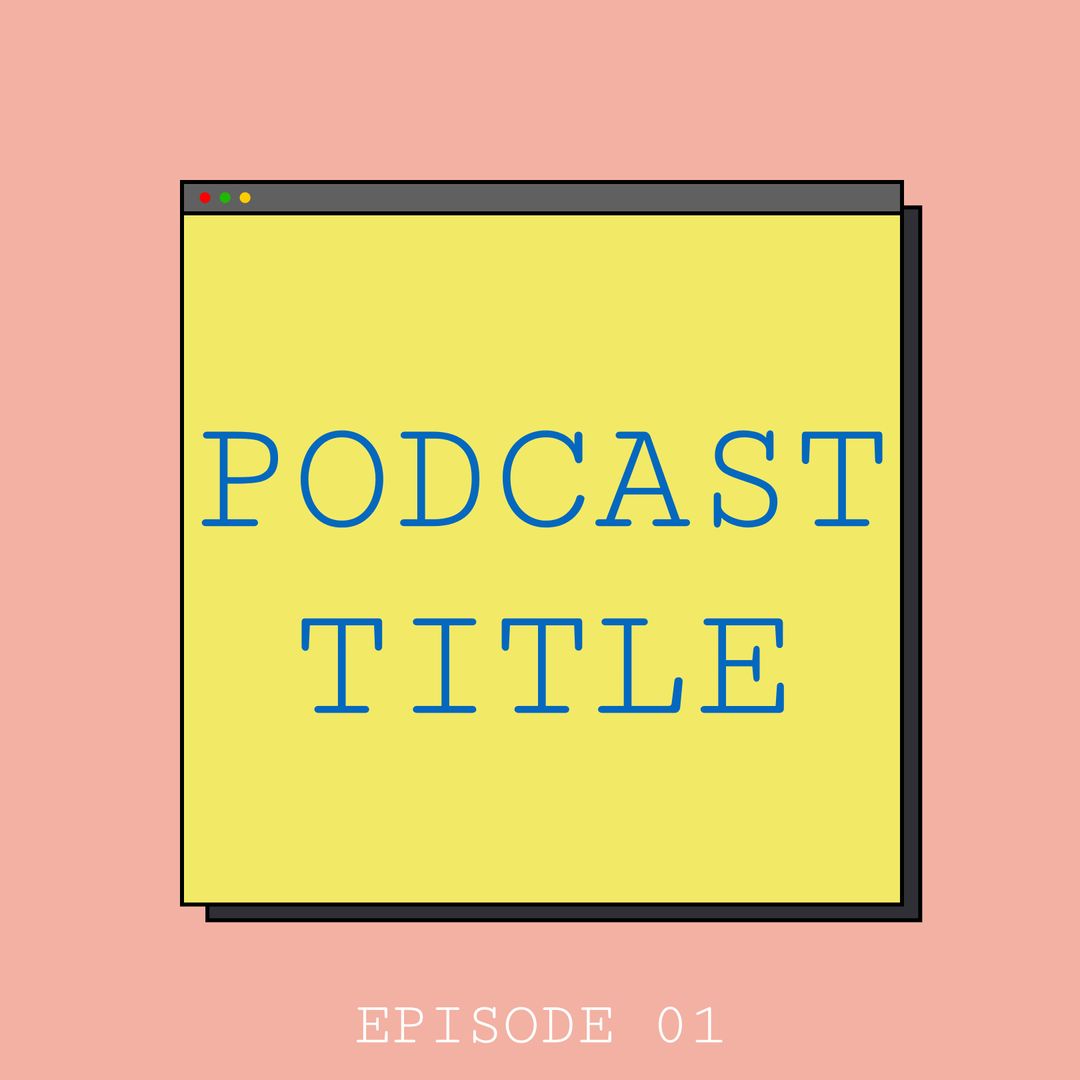 Minimalist Podcast Cover with Bold Text Design