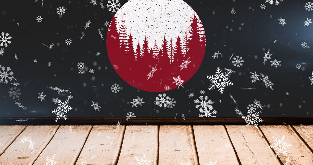 Winter Wonderland: Snowfall and Forest Bauble