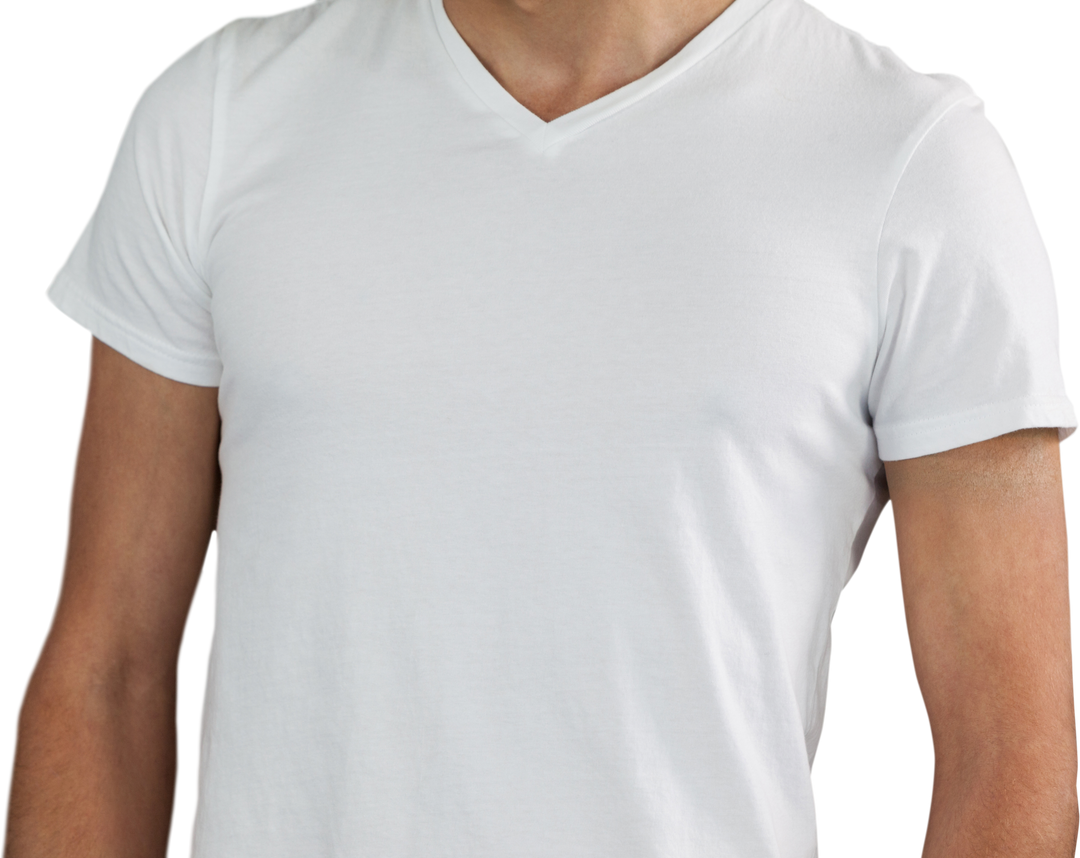 Transparent Background Male Model Blank White T-Shirt - Download Free Stock Images Pikwizard.com