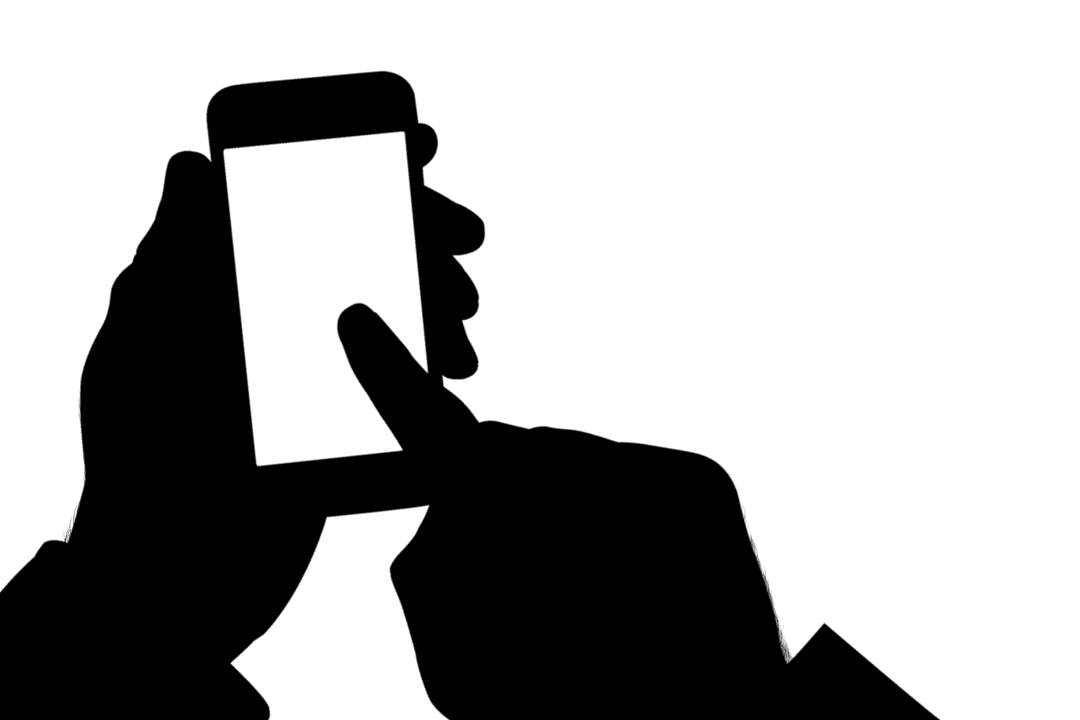 Transparent Hands with Smartphone Silhouette for Interface Design