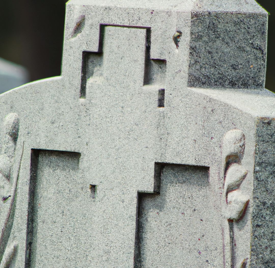 Close-up of Carved Cross on Stone Grave Marker in Cemetery - Free Images, Stock Photos and Pictures on Pikwizard.com