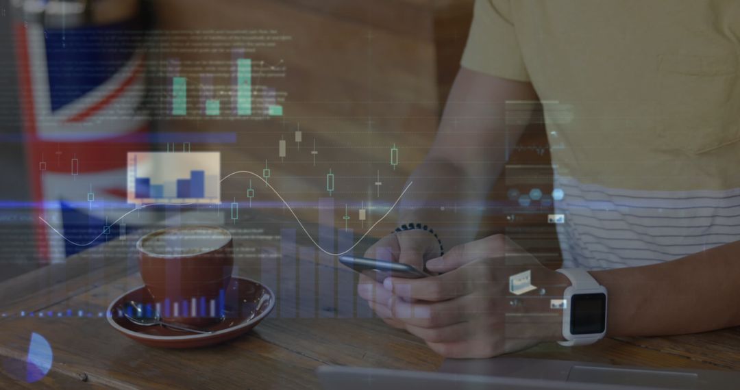 Data Analytics and Smartphone Connection Concept