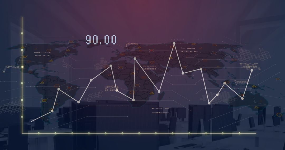 Digital Data Processing Over World Map for Global Finance