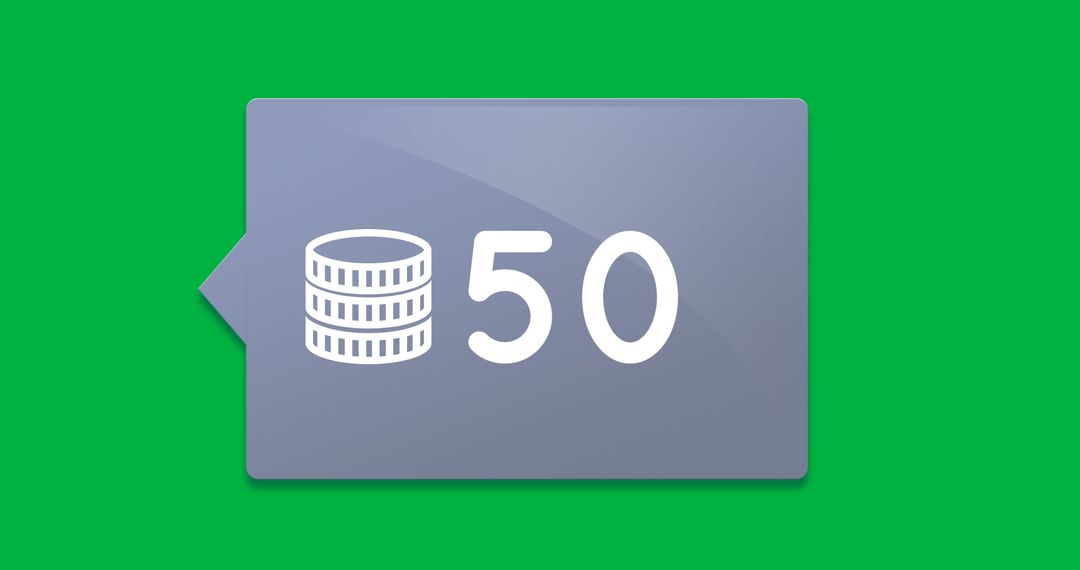 Digital Currency Token on Green Background