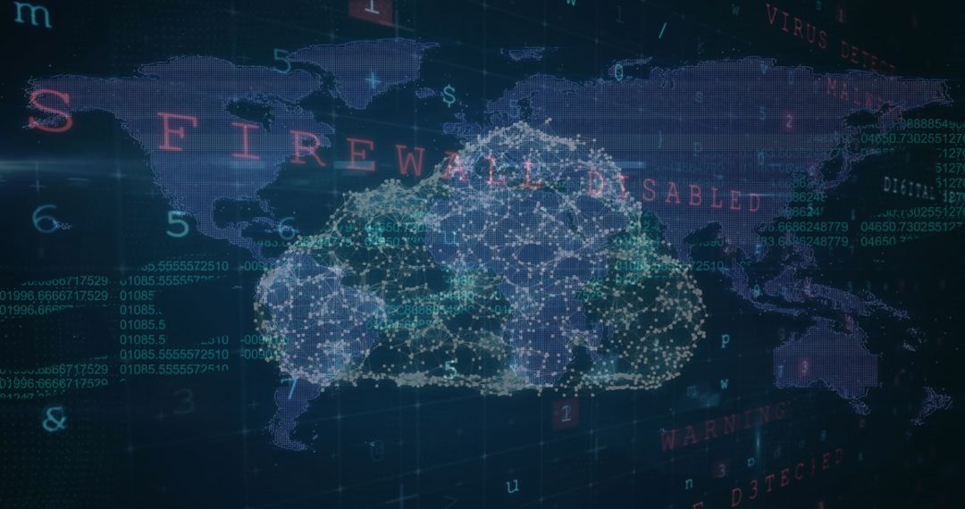 Digital Cloud Security and Global Network Connectivity Interface